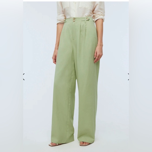 Madewell Pants - Madewell Harlow Wide-Leg Pant - Size 4 - Color: Pale Lemongrass